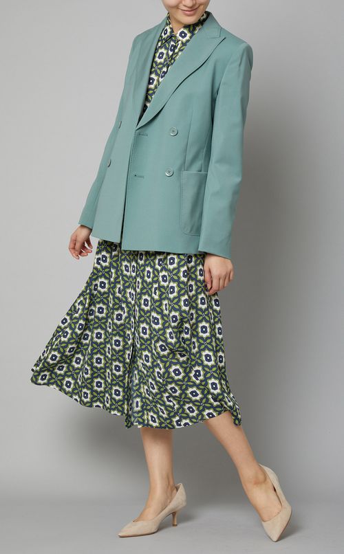 ジオメトリックプリントロングワンピース