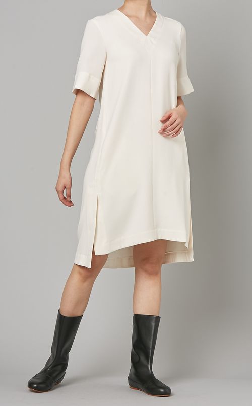 スカーフネックショートスリーブワンピース