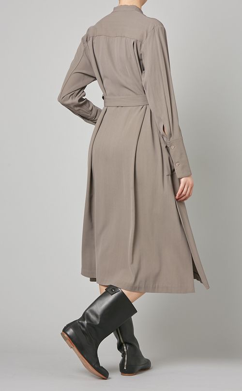 アシンメトリーフロントコートドレス