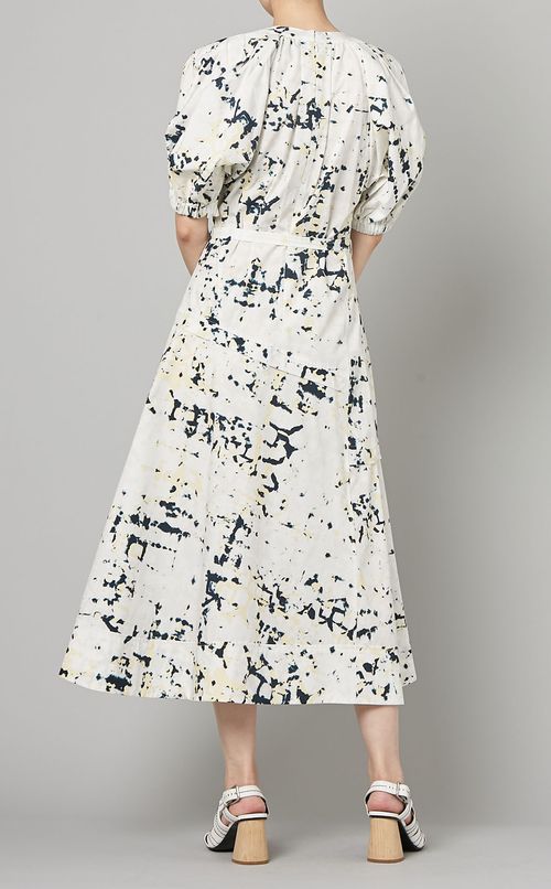 カレイドスコーププリントVネックドレス