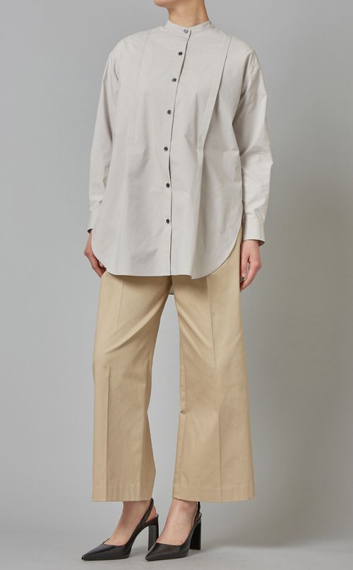 フロントピンタックシャツ