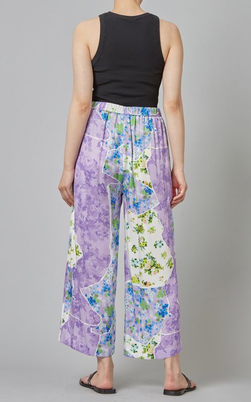 フラワーワイドイージーパンツ