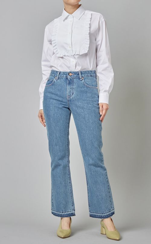 ヘムラインカットオフフレアデニム