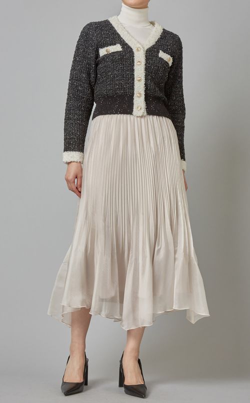 ツイードニットカーディガン