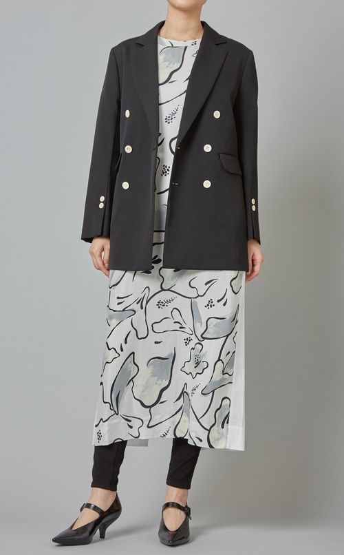 フローラルプリントロングシャツ