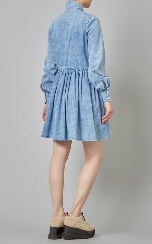 デニムボウタイミニワンピース