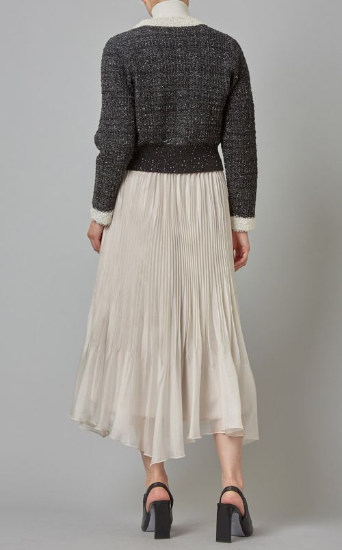 ツイードニットカーディガン