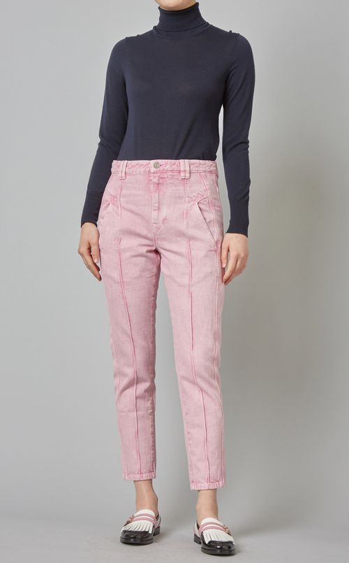 センターシームデニムパンツ