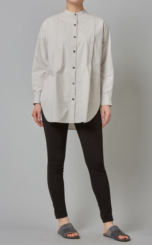 フロントピンタックシャツ