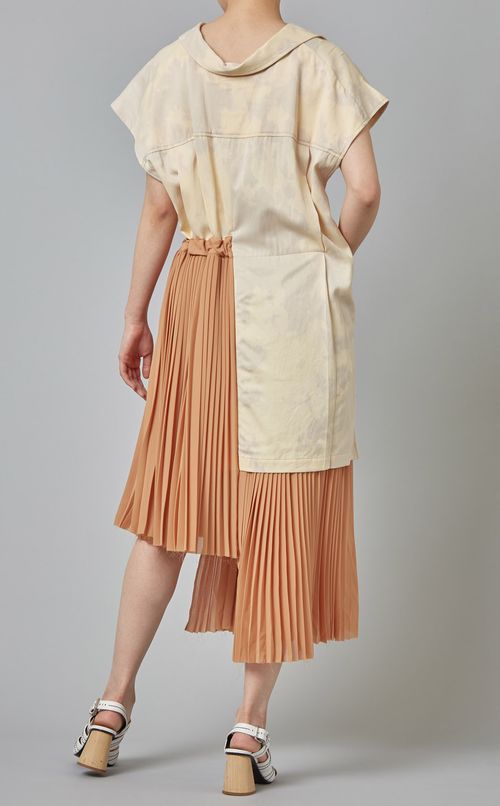 プリントレイヤードワンピース