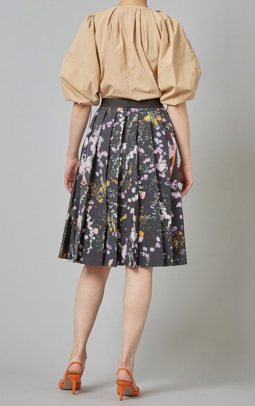 フラワープリントプリーツスカート