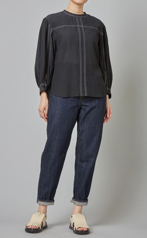 ギャザースリーブブラウス