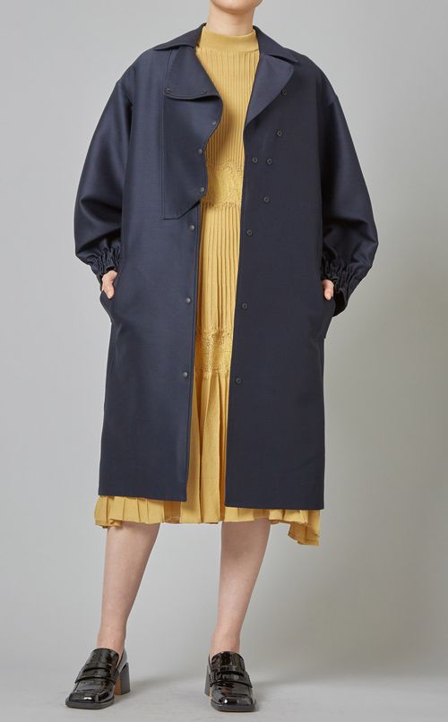 シルクウールミリタリーコート