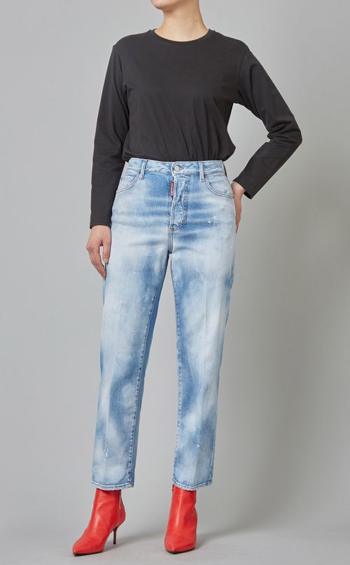 デニムクロップドパンツ