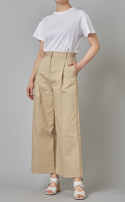 センタープレスストレートパンツ