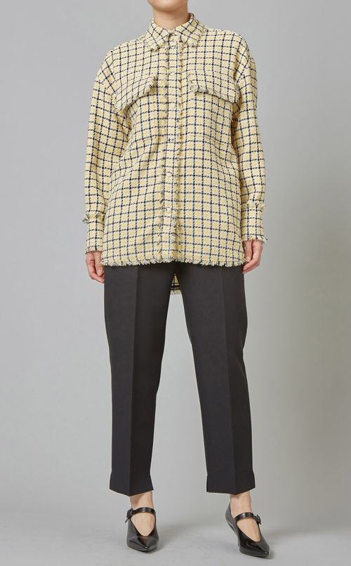 チェックツイードシャツ