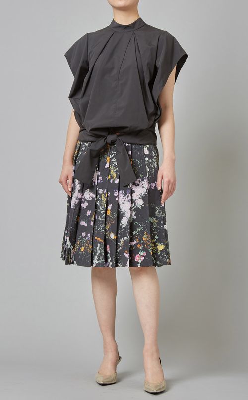 フラワープリントプリーツスカート