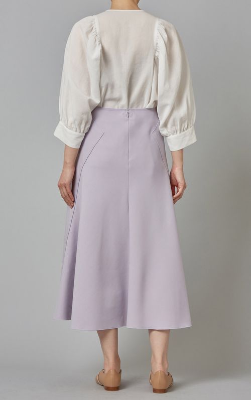 ウール混フレアミディスカート