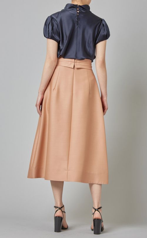 シルクウールタックスカート