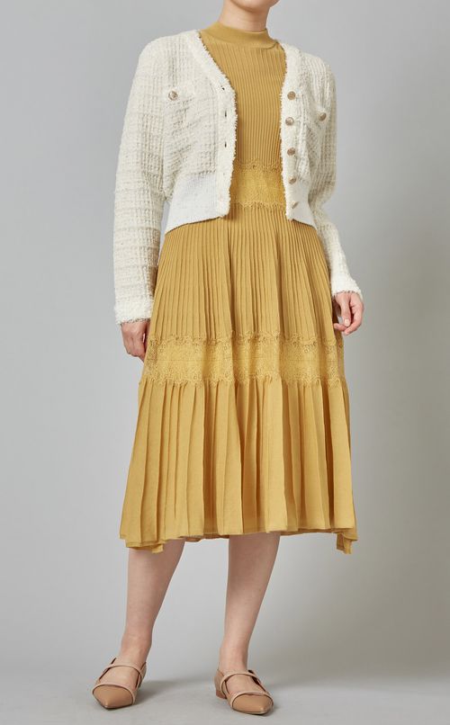 ツイードニットカーディガン