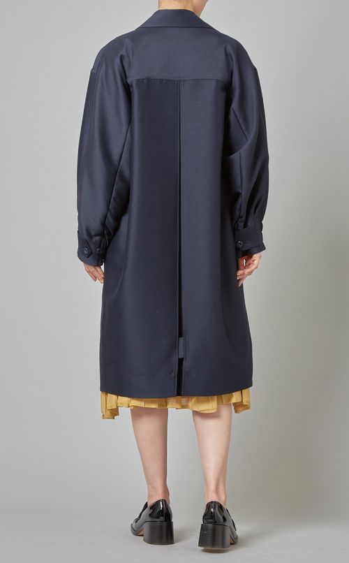 シルクウールミリタリーコート