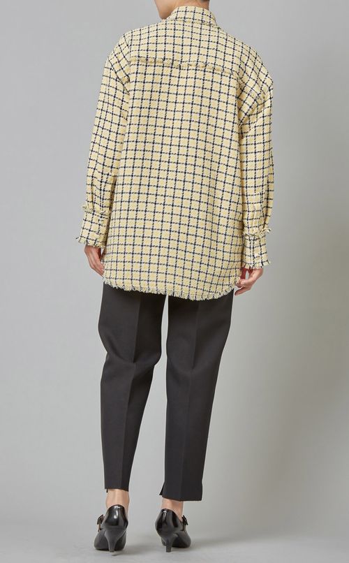 チェックツイードシャツ