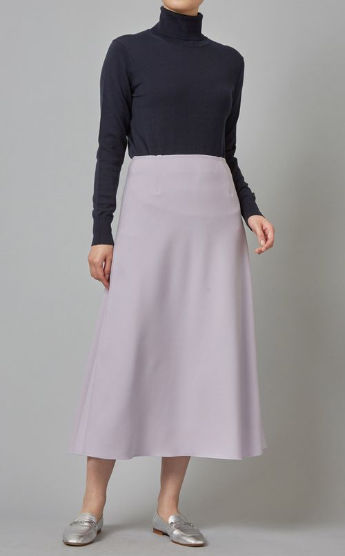 ウール混フレアミディスカート