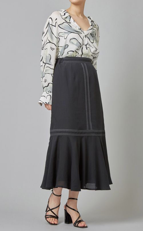 フローラルプリントプルオーバーシャツ