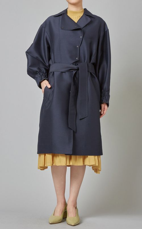 シルクウールミリタリーコート