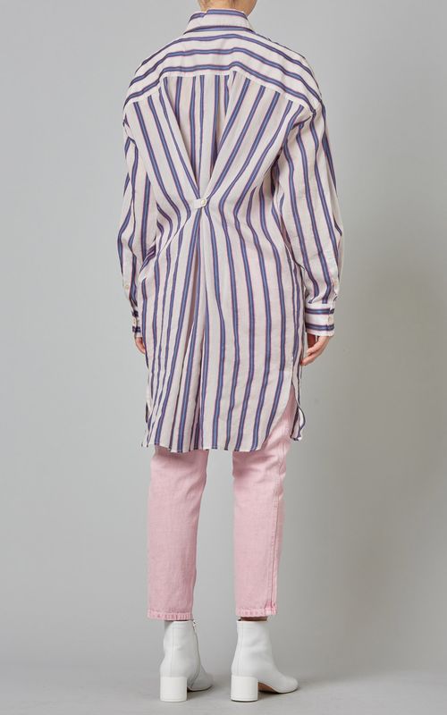 ストライプオーバーシャツ