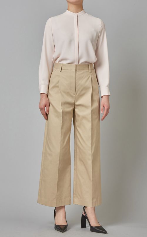 センタープレスストレートパンツ