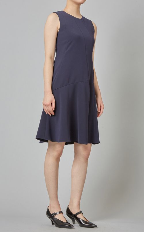 アシンメトリードレープワンピース