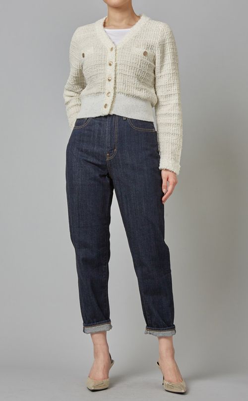 ツイードニットカーディガン