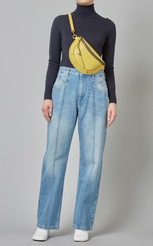 ボタンフライボーイフレンドデニムパンツ