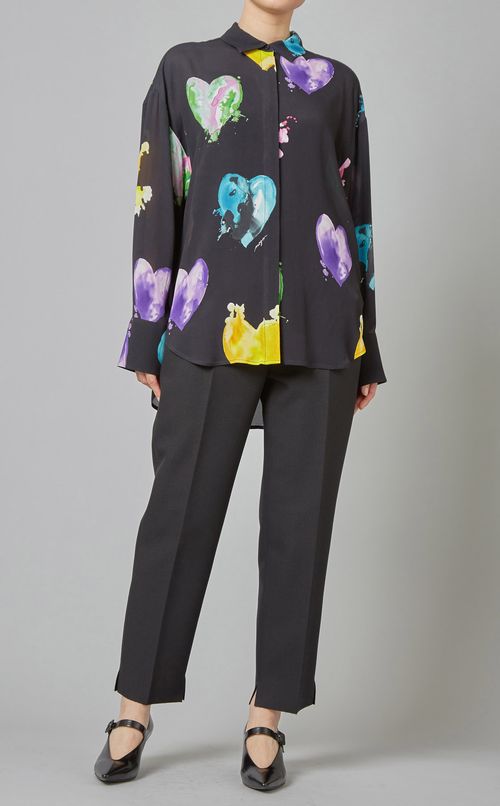 マルチハートプリントシャツ