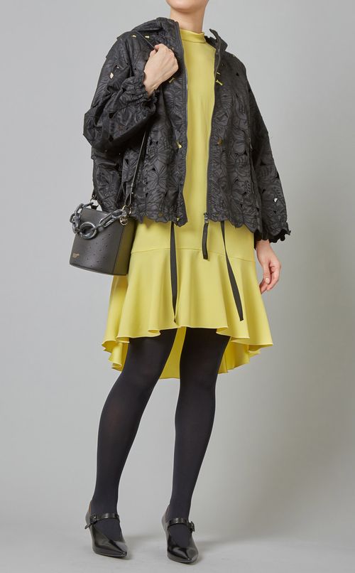 アシンメトリーヘムラインミニワンピース