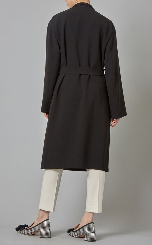 ダブルブレストベルトコート