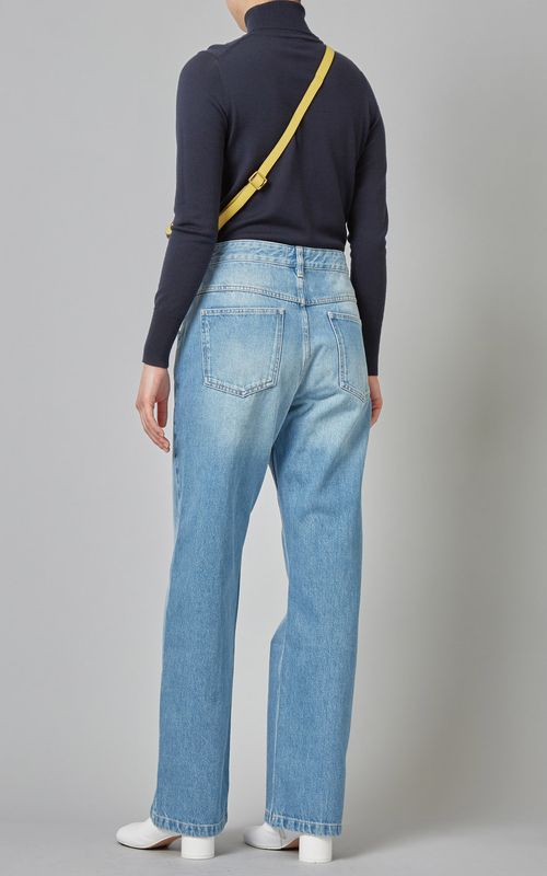 ボタンフライボーイフレンドデニムパンツ