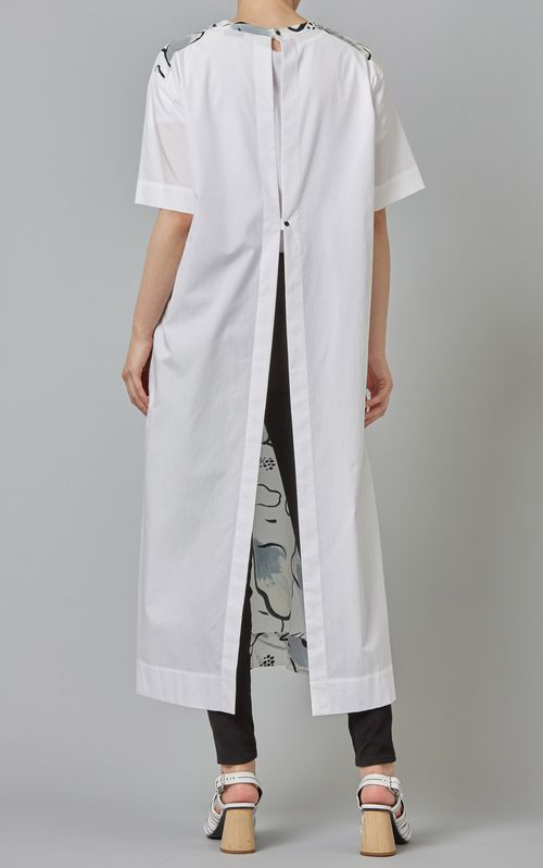 フローラルプリントロングシャツ