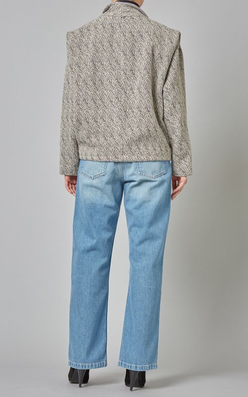 ラペルカラーツイードジャケット