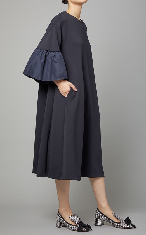 フレアスリーブAラインワンピース