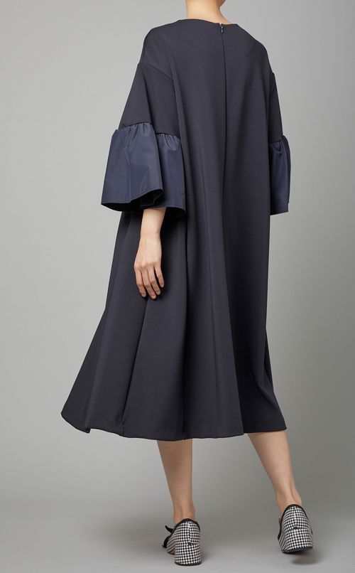 フレアスリーブAラインワンピース