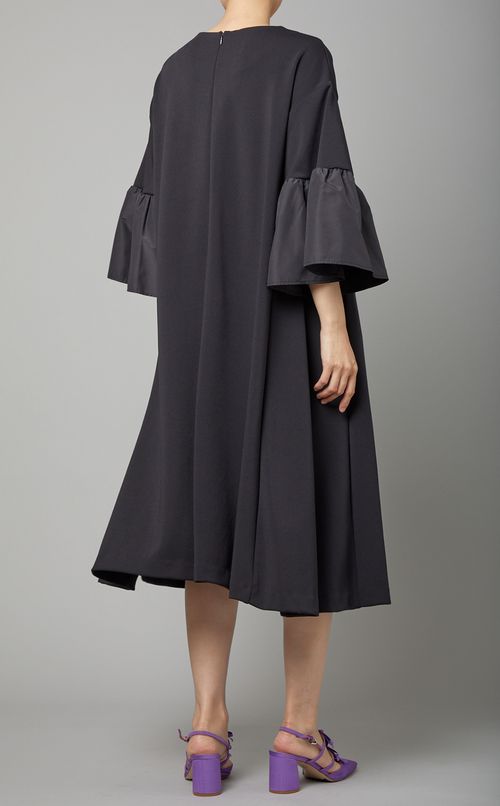 フレアスリーブAラインワンピース