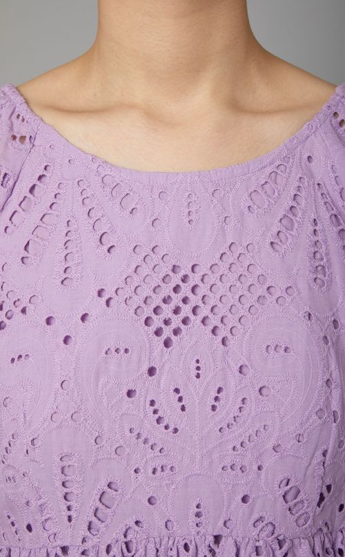 レースペプラムチュニックブラウス