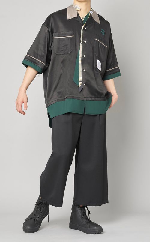 ミックスレイヤードボーリングシャツ