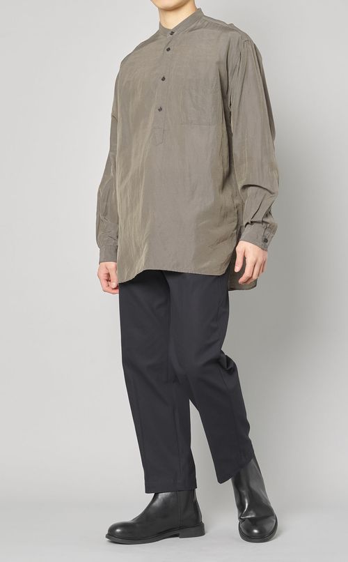 バンドカラーシャツプルオーバー