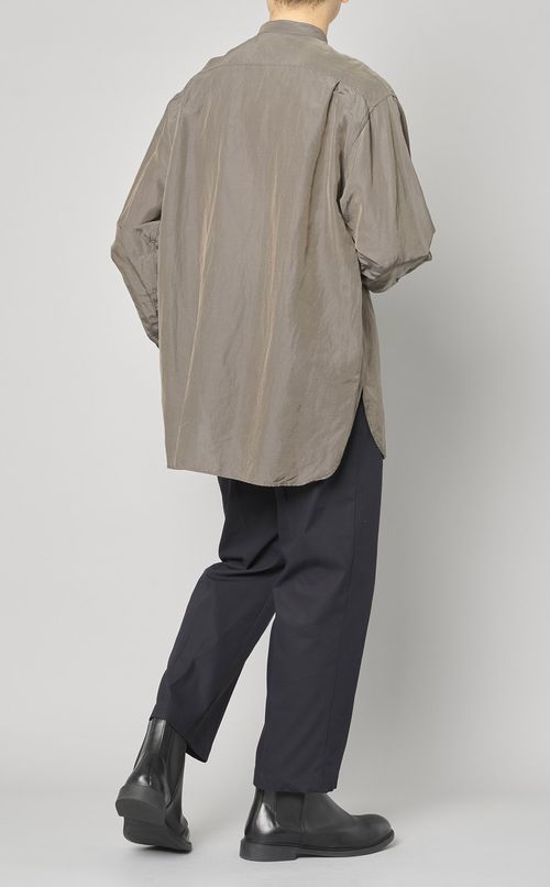 バンドカラーシャツプルオーバー