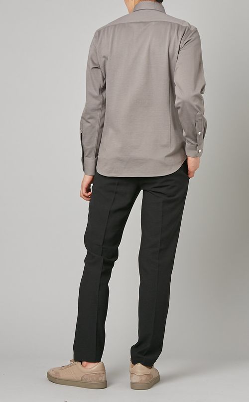 ドビーワイドカラーシャツ