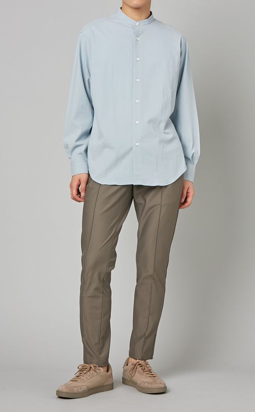 レーヨンノーカラーシャツ