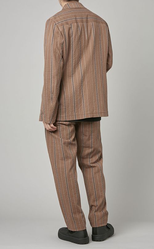 ストライプサッカーシングルジャケット